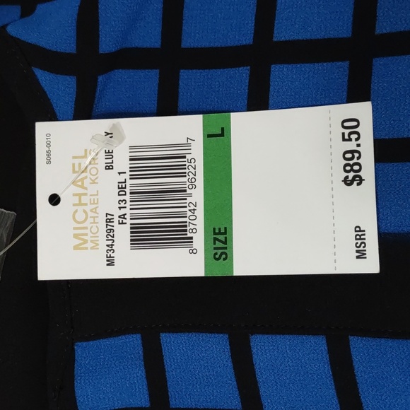 Michael Kors Window Pane Check Semi-sheer Shirt - Picture 12 of 13